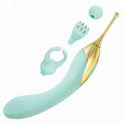 Gold Glam tri-tip massager kit