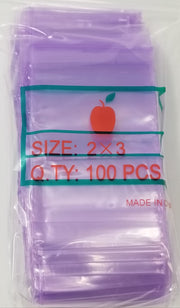 2 x 3 inch Purple Original Apple Bags