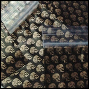 2 x 3 inch Gold Skulls Original Apple Bags