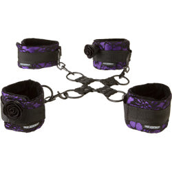 Purple and black four-way hogtie set