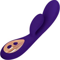 Purple curved silicone vibrator