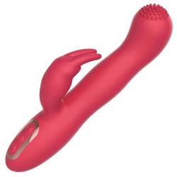 Red rechargeable rabbit vibrator
