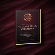 The Collaring Ceremony scripts and agreement by World of Kajira, hardcover on dark velvet