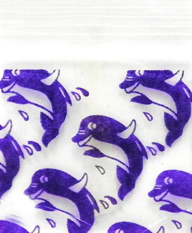 Purple Dolphins Original Apple Bags – resealable packaging design