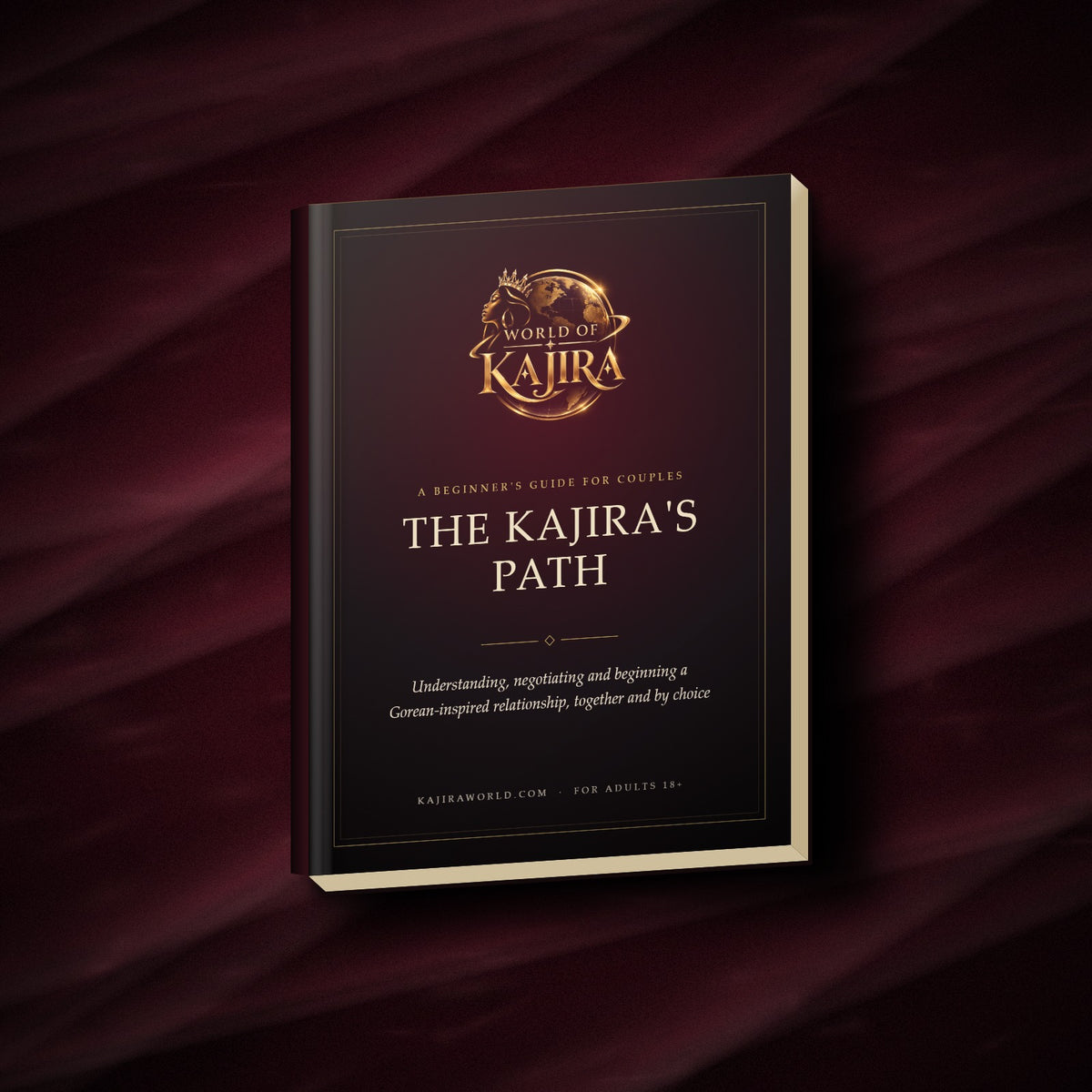 The Kajira's Path beginner's guide by World of Kajira, hardcover on dark velvet